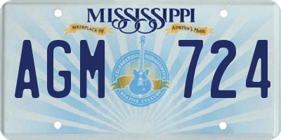 MS license plate AGM724