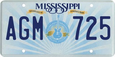 MS license plate AGM725