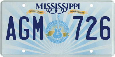 MS license plate AGM726