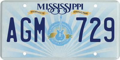 MS license plate AGM729
