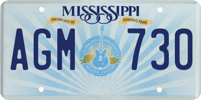 MS license plate AGM730