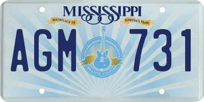 MS license plate AGM731