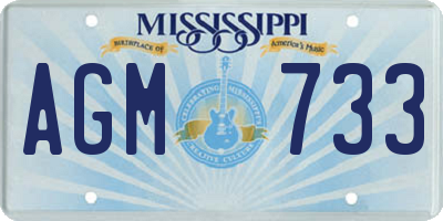 MS license plate AGM733