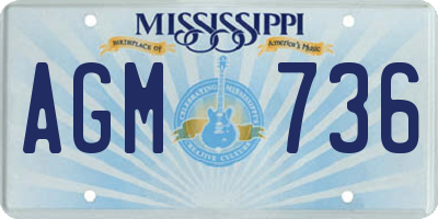 MS license plate AGM736