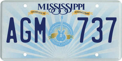 MS license plate AGM737
