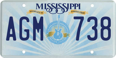 MS license plate AGM738