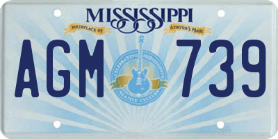 MS license plate AGM739