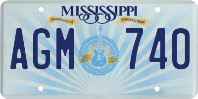 MS license plate AGM740