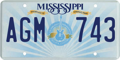 MS license plate AGM743