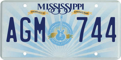 MS license plate AGM744