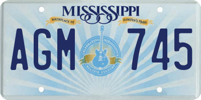 MS license plate AGM745