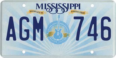 MS license plate AGM746