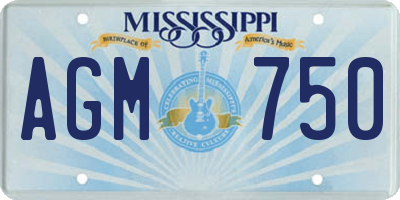 MS license plate AGM750