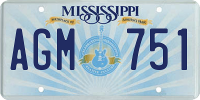 MS license plate AGM751