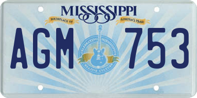 MS license plate AGM753
