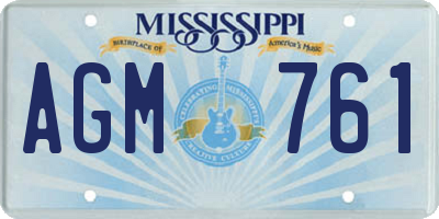 MS license plate AGM761