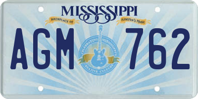 MS license plate AGM762