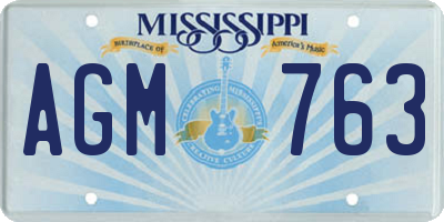 MS license plate AGM763