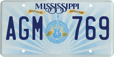 MS license plate AGM769