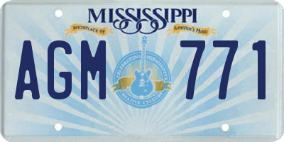 MS license plate AGM771