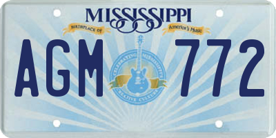 MS license plate AGM772