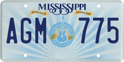 MS license plate AGM775