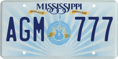 MS license plate AGM777