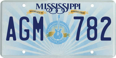 MS license plate AGM782