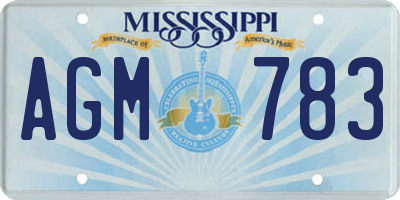 MS license plate AGM783