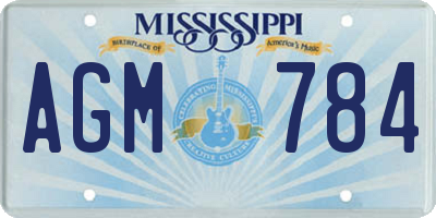 MS license plate AGM784