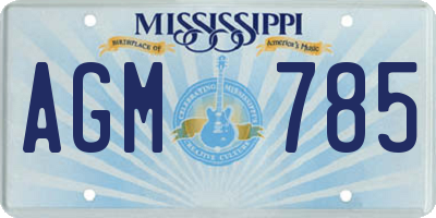 MS license plate AGM785
