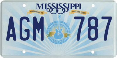 MS license plate AGM787