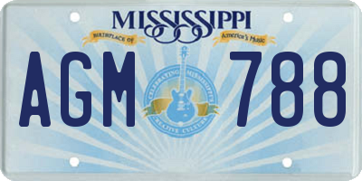 MS license plate AGM788