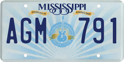 MS license plate AGM791