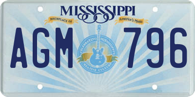 MS license plate AGM796