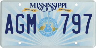 MS license plate AGM797