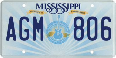 MS license plate AGM806