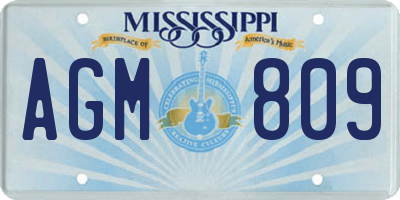 MS license plate AGM809