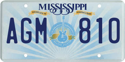 MS license plate AGM810