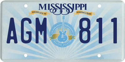MS license plate AGM811