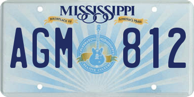 MS license plate AGM812