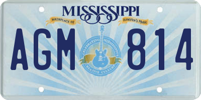 MS license plate AGM814
