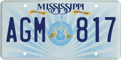 MS license plate AGM817