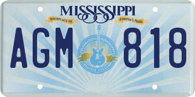 MS license plate AGM818