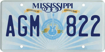 MS license plate AGM822