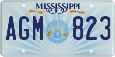 MS license plate AGM823