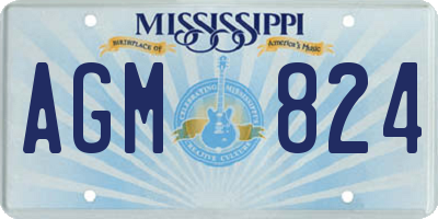 MS license plate AGM824