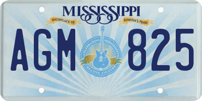 MS license plate AGM825