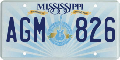 MS license plate AGM826