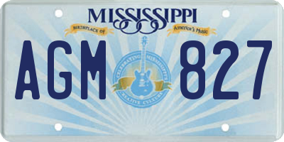 MS license plate AGM827
